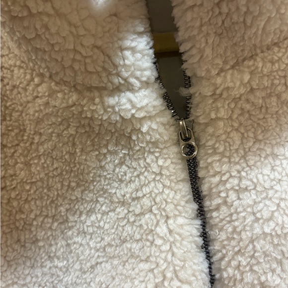 Lululemon Cinchable Oversized Fleece Zip-Up White Opal - size 6 EUC Teddy Jacket - Picture 3 of 8